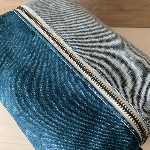Two-Tone Denim Makeup Case, Handmade - Picture 5 of 5